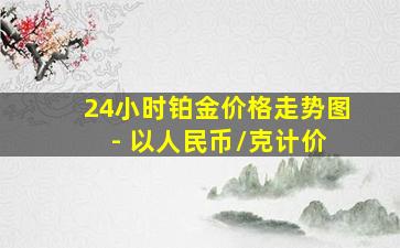 24小时铂金价格走势图 - 以人民币/克计价